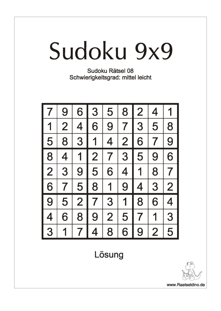Rätseldino_Sudoku